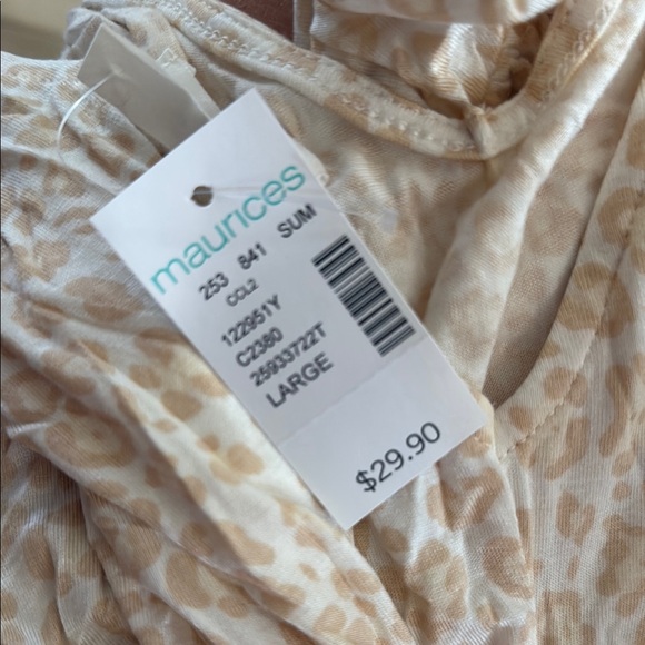 Maurices Beige Floral Sleeveless Top - Picture 2 of 2